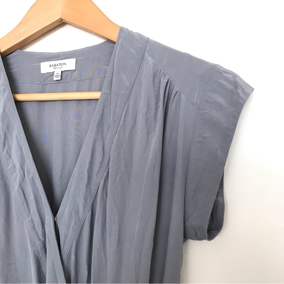 Babaton 100% Silk Corbett Romper in Grey | Lightweight Romper - Picture 4 of 16